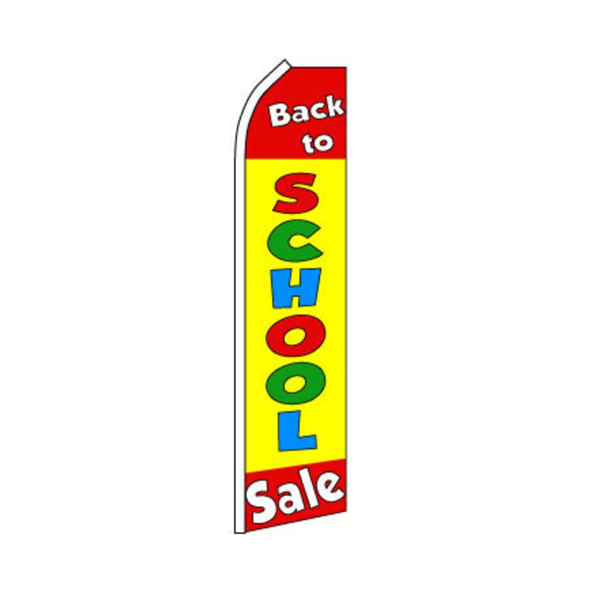 Back To School Swooper Flag - 11.5ft X 2.5ft 1 Back To School Swooper Flag - 11.5ft X 2.5ft