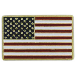 USA Flag Lapel Pin - Gold - 3/4" X 1/4"