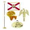 Super Tough Florida 4ft X 6ft Flag, Telescoping Flagpole, Base, And Optional Tassel