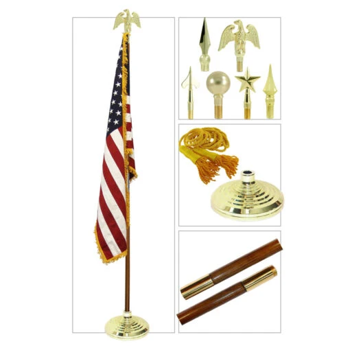 Super Tough 3ft X 5ft Indoor American Flag, Flagpole, Base & Optional Tassel - Configurable -United States Flag Shop ksz0hoooeegzy2l1thgv 70018.1683689214