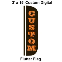 Custom Digital 3' X 15' Flutter Flag