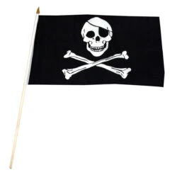 Pirate (Jolly Roger) Flag 12x18 Inch Stick Flag