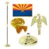 Super Tough Arizona 4ft X 6ft Flag, Telescoping Flagpole, Base, And Optional Tassel