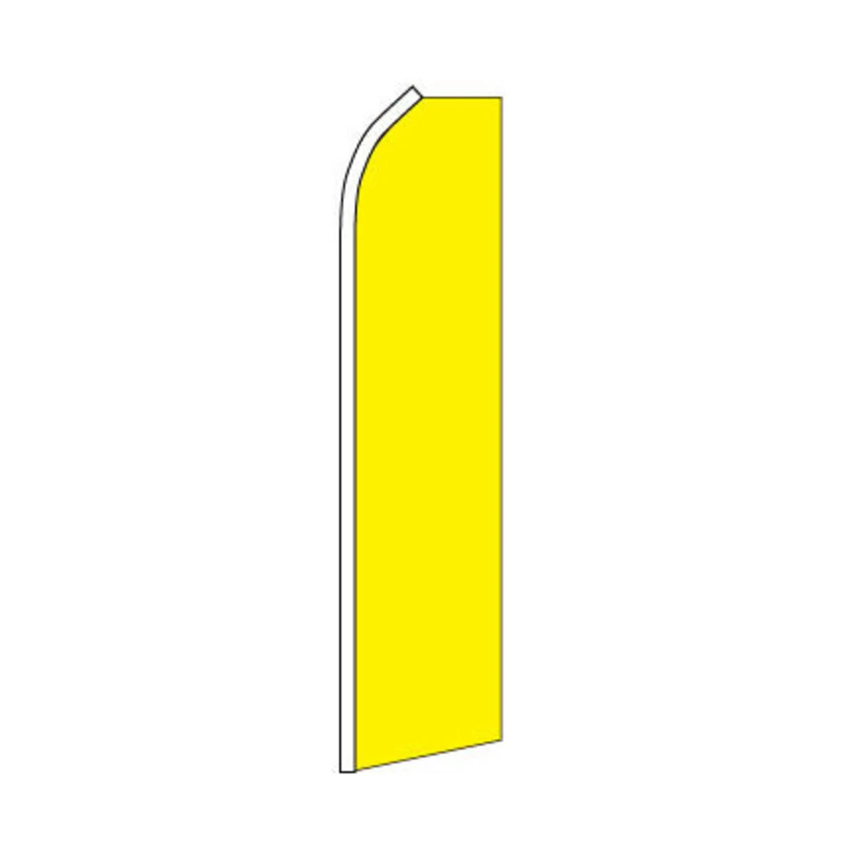 Yellow Swooper Flag - 11.5ft X 2.5ft 1 Yellow Swooper Flag - 11.5ft X 2.5ft