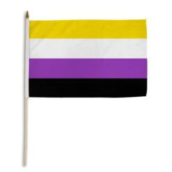 Non-Binary Flag 12in X 18in Stick Flag