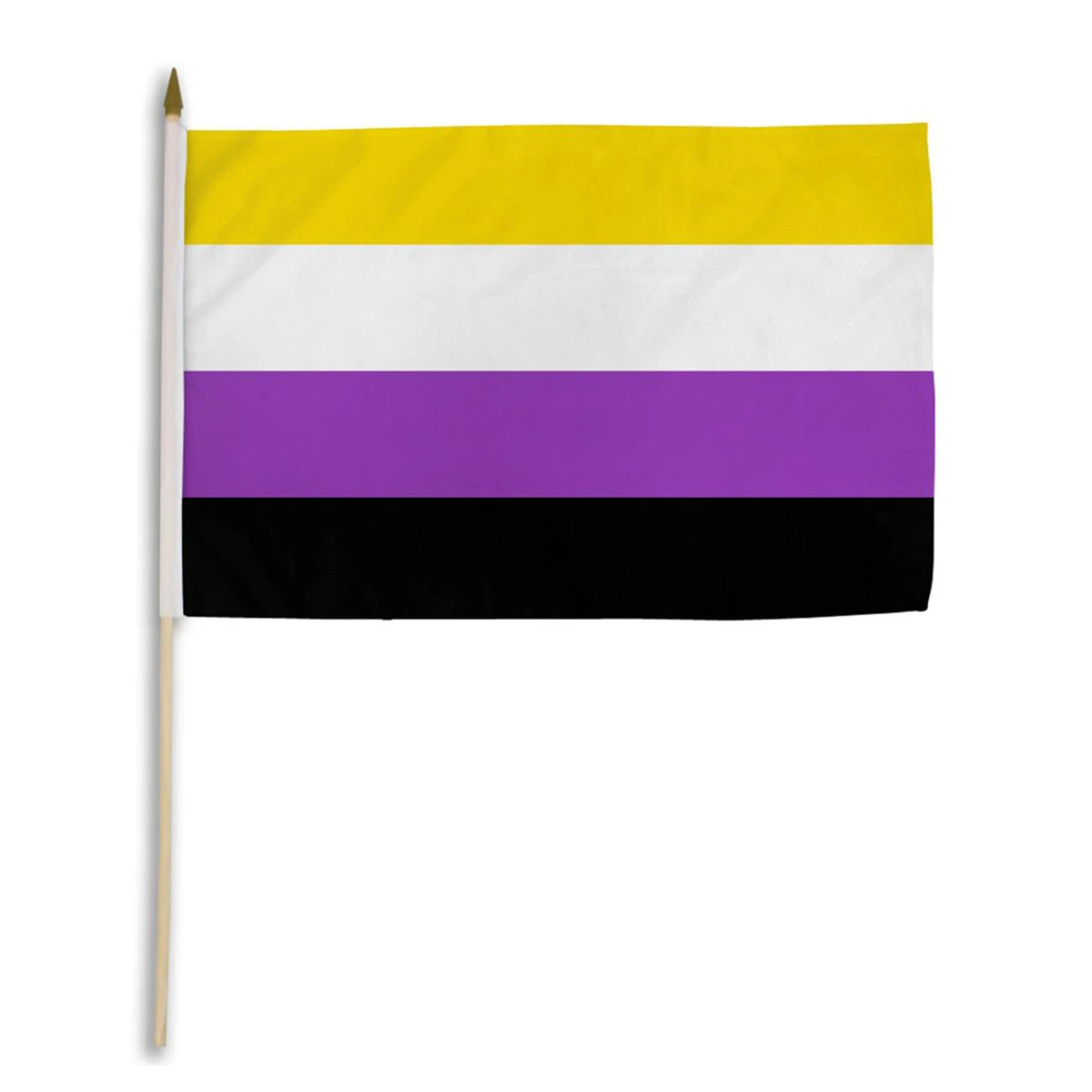 Non-Binary Flag 12in X 18in Stick Flag 1 Non-Binary Flag 12in X 18in Stick Flag