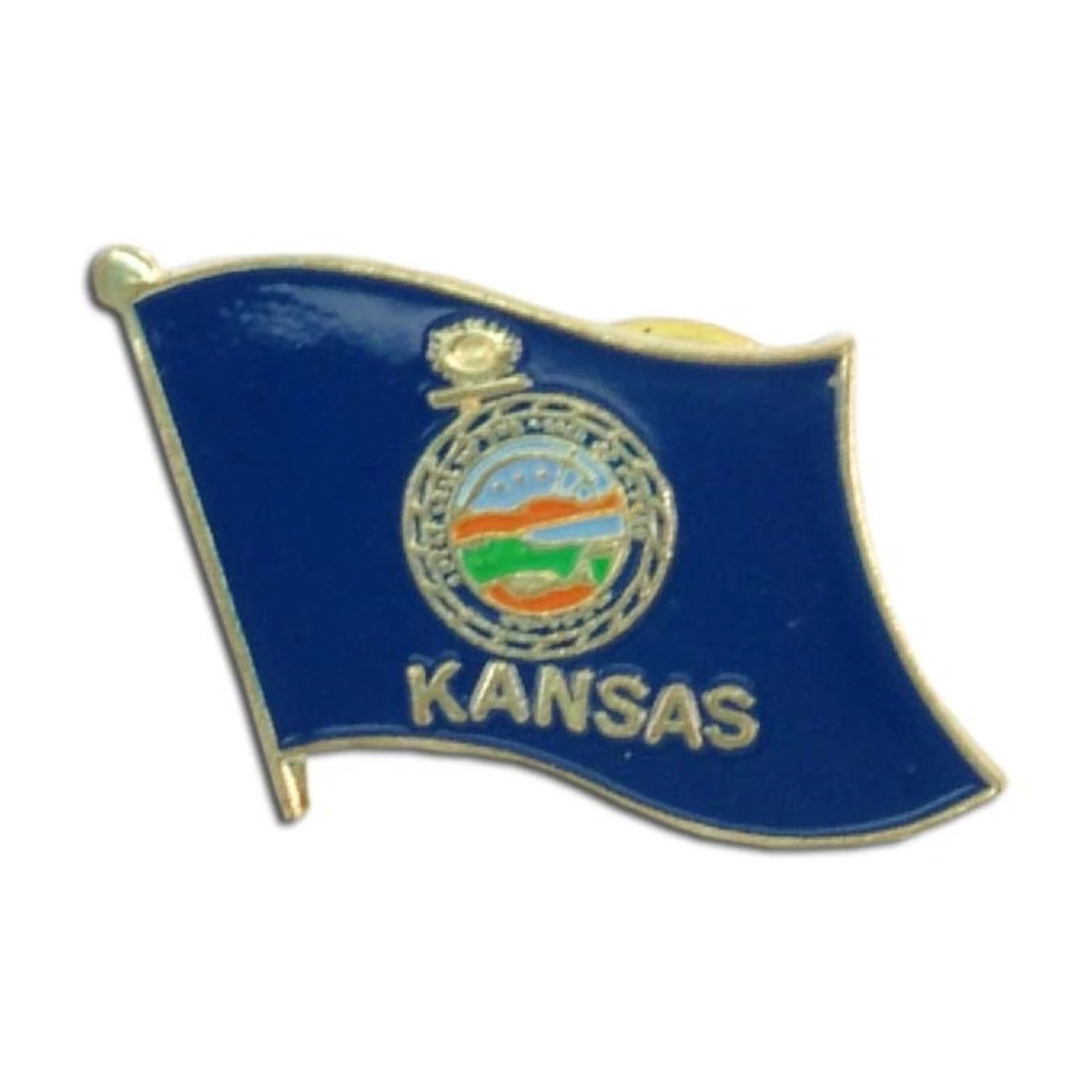 Kansas Flag Lapel Pin - 3/4" X 1/2" 1 Kansas Flag Lapel Pin - 3/4" X 1/2"
