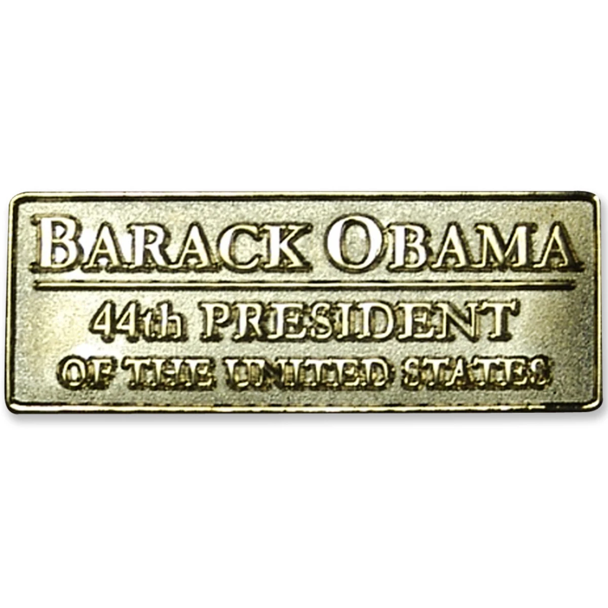 Barack Obama Gold Plated Lapel Pin 44th President Of The USA - 1" X 1 3/4 " 1 Barack Obama Gold Plated Lapel Pin 44th President Of The USA - 1" X 1 3/4 "
