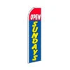 Open Sundays Swooper Flag - Red & Blue - 11.5ft X 2.5ft