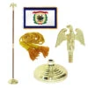 Super Tough West Virginia 4ft X 6ft Flag, Telescoping Flagpole, Base, And Optional Tassel