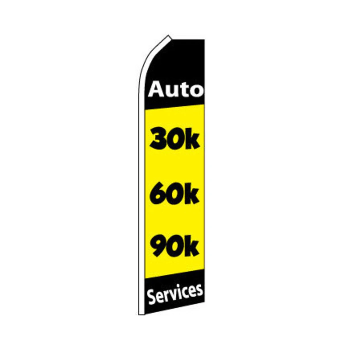 Auto Services Swooper Flag - 30K-60K-90K - 11.5ft X 2.5ft 1 Auto Services Swooper Flag - 30K-60K-90K - 11.5ft X 2.5ft