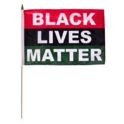 Black Lives Matter Stick Flag - 12" X 18"