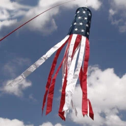 Embroidered Patriotic Windsock - 8" X 60"