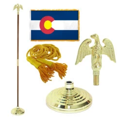 Super Tough Colorado 4ft X 6ft Flag, Telescoping Flagpole, Base, And Optional Tassel