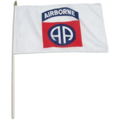 82nd Airborne 12" X 18" Mounted On 24" Wooden Stick