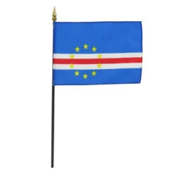 Cape Verde 4" X 6" Stick Flag