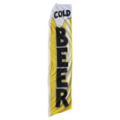 Cold Beer Swooper Flag - 11.5ft X 2.5ft