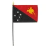 Papua New Guinea 4" X 6" Stick Flag