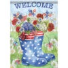 Carson Patriotic Banner Flag - Patriotic Rain Boots - 28in X 40in