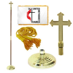 Super Tough 3ft X 5ft United Methodist Indoor Flagpole Kit