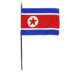 North Korea 4in X 6in Flag