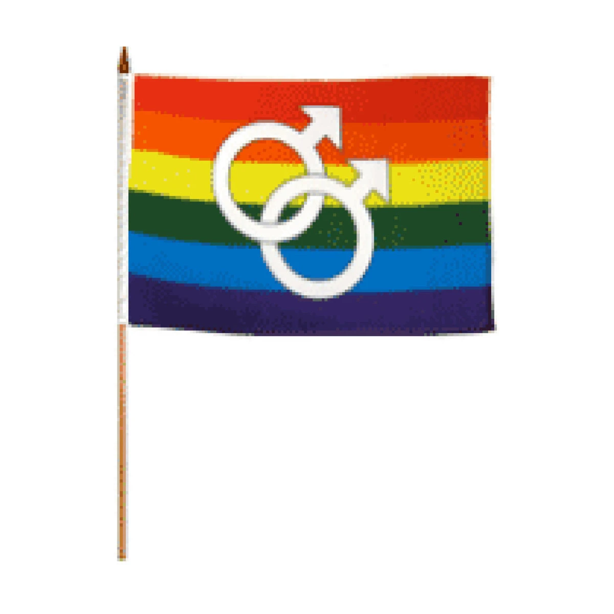 Double Mars Rainbow Flag 12in X 18in Stick Flag 1 Double Mars Rainbow Flag 12in X 18in Stick Flag