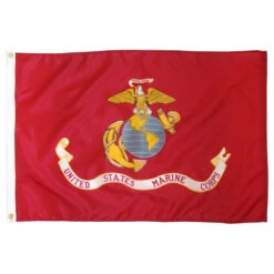 Indoor Marine Flag 3ft X 5ft Nylon W/ Fringe