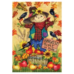 Fall Banner Flag - Scarecrow & Apples