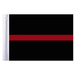 Thin Red Line Motorcycle Flag - 6" X 9"