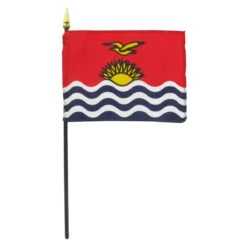 Kiribati 4" X 6" Stick Flag