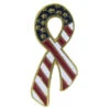 American Flag Ribbon Lapel Pin - 3/4" X 1/4"