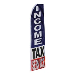 Income Tax Service Swooper Flag - 11.5ft X 2.5ft