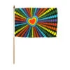 Rainbow Love Flag 12in X 18in Stick Flag