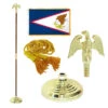 Super Tough American Samoa 4ft X 6ft Flag, Telescoping Flagpole, Base, And Optional Tassel