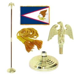 Super Tough American Samoa 4ft X 6ft Flag, Telescoping Flagpole, Base, And Optional Tassel