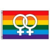 Double Venus Rainbow Flag 3ft X 5ft Printed Polyester