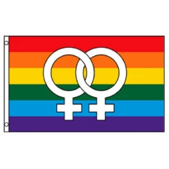 Double Venus Rainbow Flag 3ft X 5ft Printed Polyester