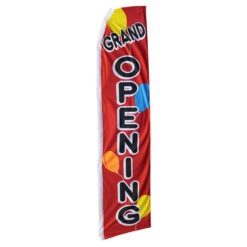 Grand Opening Swooper Flag - Balloons - 11.5ft X 2.5ft