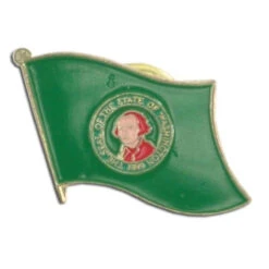 Washington Flag Lapel Pin - 3/4" X 1/2"
