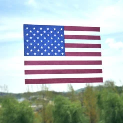 American Flag Vinyl Window Cling