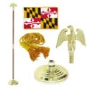 Super Tough Maryland 4ft X 6ft Flag, Telescoping Flagpole, Base, And Optional Tassel