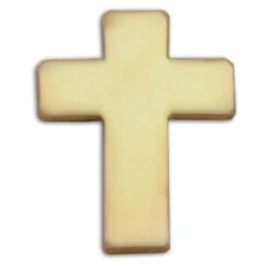 Christian Cross Gold Finish Lapel Pin - 3/4" X 1/2"