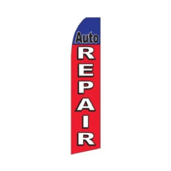 Auto Repair Swooper Flag - 11.5ft X 2.5ft