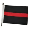 Super Tough Thin Red Line Parade Motorcycle Flag - 10" X 15"