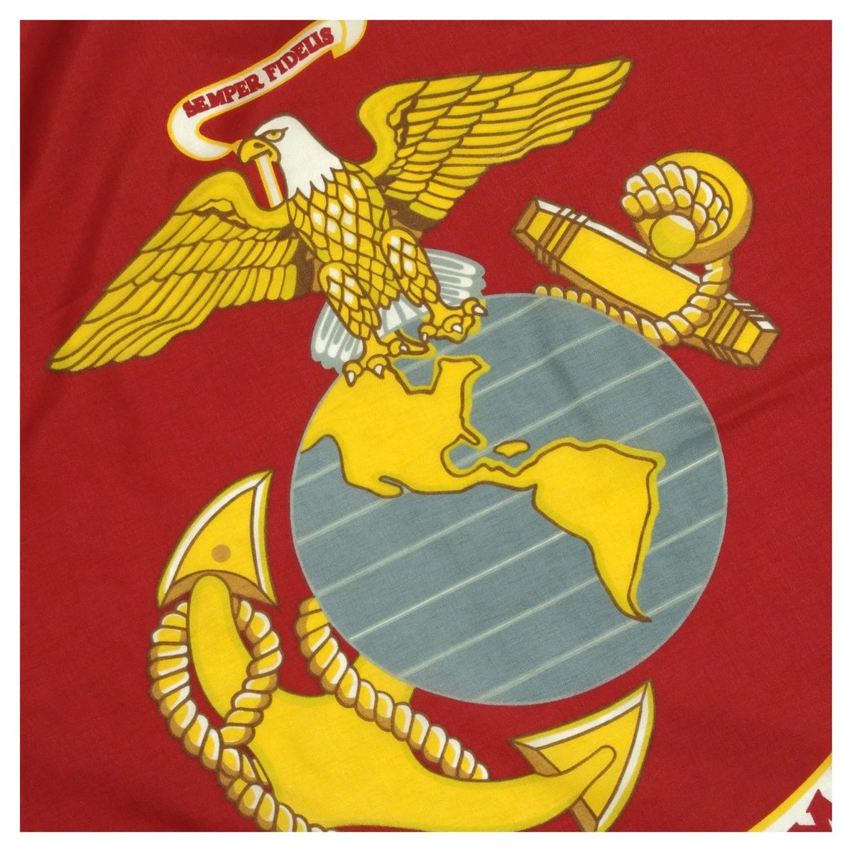 Indoor Marine Flag 3ft X 5ft Nylon W/ Fringe 2 Indoor Marine Flag 3ft X 5ft Nylon W/ Fringe - Image 2