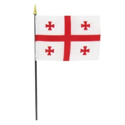 Georgia Republic 4" X 6" Stick Flag