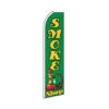 Smoke Shop Swooper Flag - Green - 11.5ft X 2.5ft