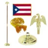Super Tough Puerto Rico 4ft X 6ft Flag, Telescoping Flagpole, Base, And Optional Tassel