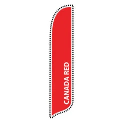 Outdoor Advertising Blade Flag - Solid Color - Canada Red - 2ft X 12ft