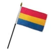 Pansexual 4" X 6" Stick Flag